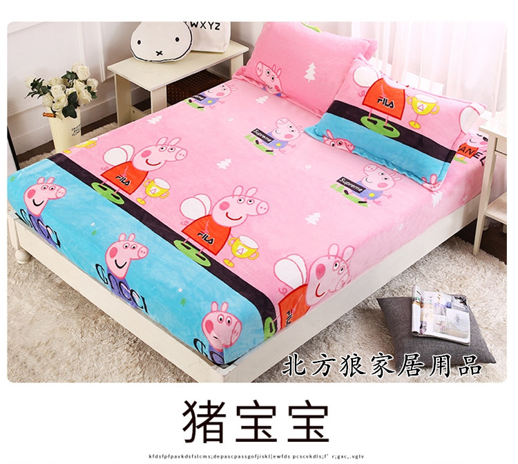 Bẩn dày ấm nhung nhung flannel san hô lông cừu giường đơn 席 Simmons bảo vệ bìa mỏng màu nâu mat tùy chỉnh 	ga chun trải giường 2mx2m2	
