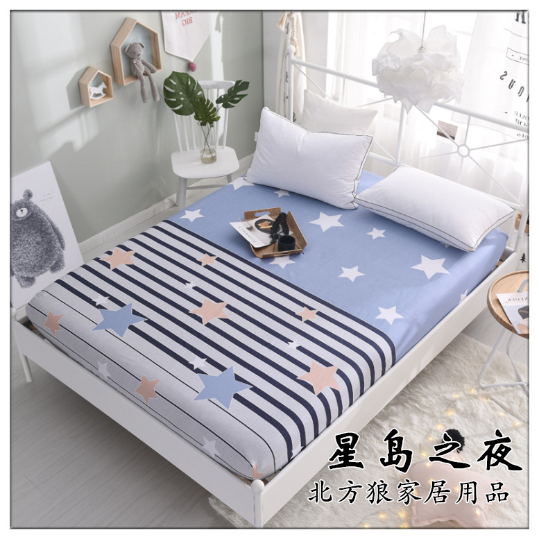 Giường cotton một mảnh 0,9 1 1,2 1,35m nệm trải giường bằng vải cotton dày 1,5 giường đặt thảm tùy chỉnh - Trang bị Covers 	ga giường bo chun