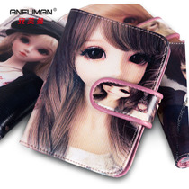 Han Edition Cute SD Dolls Cartoon Ladies Style Buckle Casbag Anti Magnetic Credit Card Cover Hand-painted Print Trend Card Bag