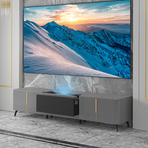  Jiesheng modern light luxury gray white laser TV special cabinet short-focus projector electric telescopic tray
