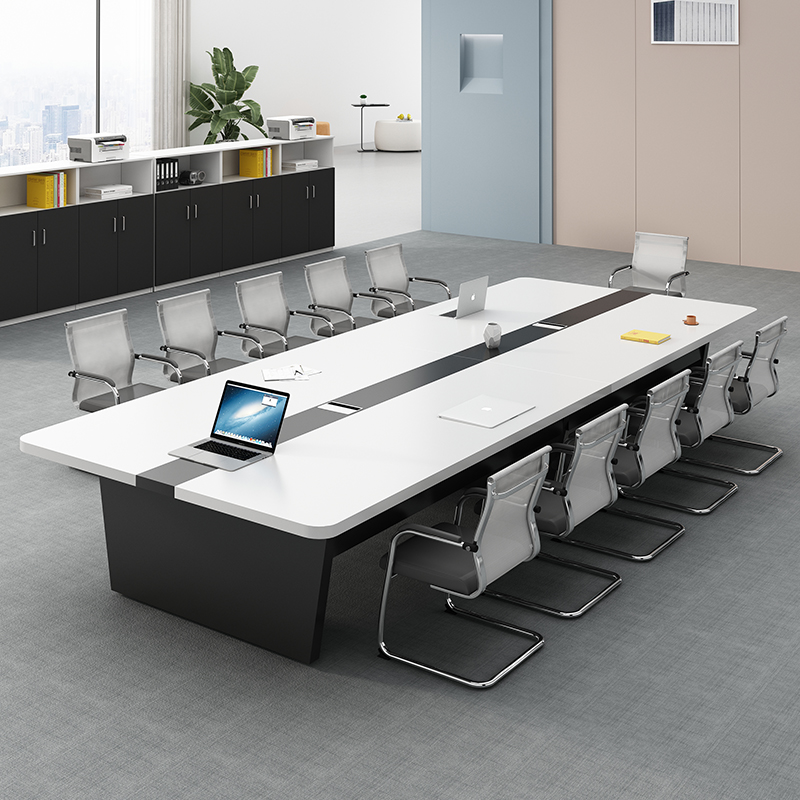 Conference table long table brief modern meeting room rectangular strip desk in negotiation table and chairs combined office furniture