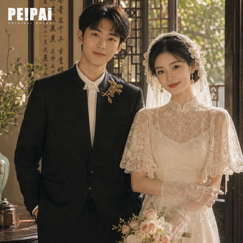 Peipai Chinese Style Elegant Gold Wheat Spike Embroidery Stand Collar Zhongshan Suit for Men Groom Wedding Engagement Banquet Formal Suit Peipai Chinese Style Elegant Gold Wheat Spike Embroidery Stand Collar Zhongshan Suit for Men Groom Wedding Engagement Banquet Formal Suit