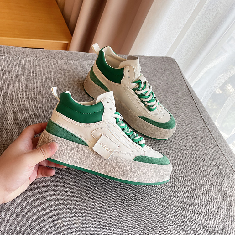 Aimeiqi 2021 trendy fashion four seasons casual sports shoes women's thick bottom increased street shooting tide shoes all-match high tube