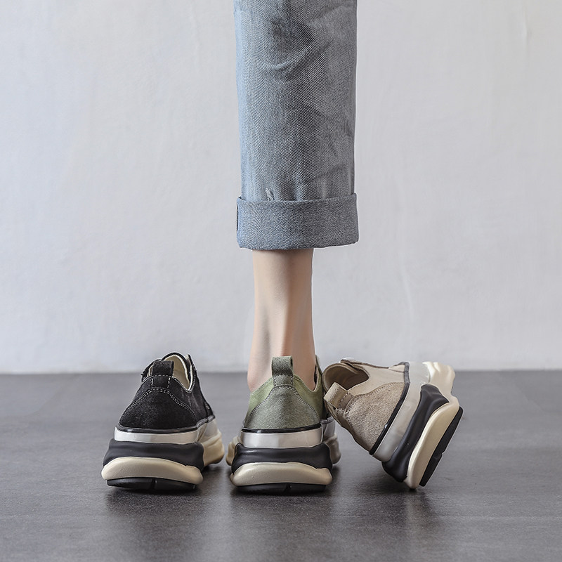 European station thick-soled canvas shoes women's new summer thin section ulzzang all-match waffle white shoes ins street style trendy shoes