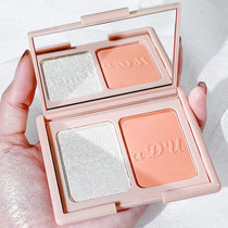 Two-color Blush high-gloss Integrated Plate body high-gloss glitter face brightening nose shadow nude makeup natural repair plate