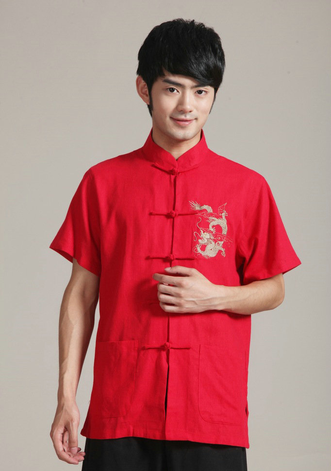 Quần áo nam Tang phù hợp với nam ngắn tay mùa hè cotton và áo sơ mi vải lanh nam Phong cách Trung Quốc Hanfu trang phục dân tộc đồ bộ nam