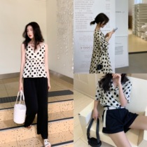 Big happy homemade 2020 Summer new fashion casual loose slim round neck lace polka short dress women