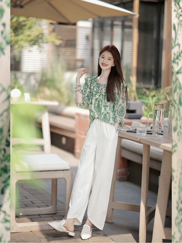 Модные летние штаны, свободный прямой крой, подходит для подростков, высокая талия