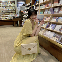 Daxi homemade short-sleeved lotus leaf collar pleated jumpsuit fairy Super Xiansen French niche French Platycodon grandiflorum skirt