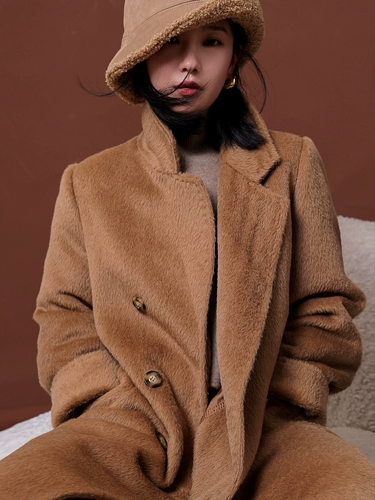 赵大喜 Самодельное [Готовое] Пальто Zhendian Suli Han Su Xi | Свободное и повседневное одностороннее шерстяное женское пальто.