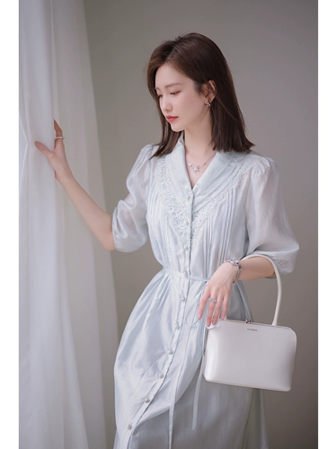 赵大喜 Весеннее платье, рубашка, (в наличии на складе), французский стиль