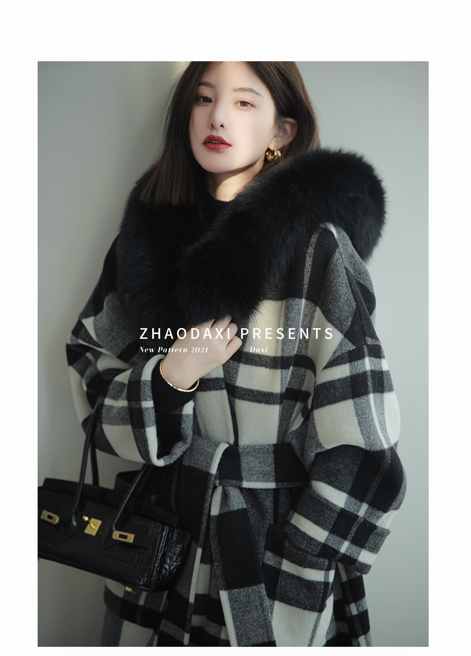 Great Joy Homemade -- the McEthel coat | 2022 Winter new fur collar with cap lace double face, great coat-Taobao