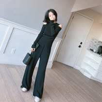 Daxi homemade 2018 autumn new Joker slim casual knitted wide leg pants womens loose trousers