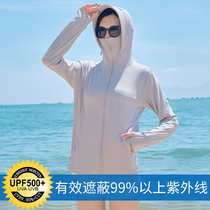 Sunscreen women's 2021 summer new ice silk long sleeve UV protection thin Joker breathable sunscreen jacket