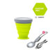 lock and lock hộp cơm giữ nhiệt Gấp bát ăn trưa ngoài trời di động cắm trại dã ngoại silicone có thể thu vào du lịch bát nước cốc bé dao kéo - Hộp cơm điện sưởi ấm hộp cơm hâm nóng bằng điện Hộp cơm điện sưởi ấm
