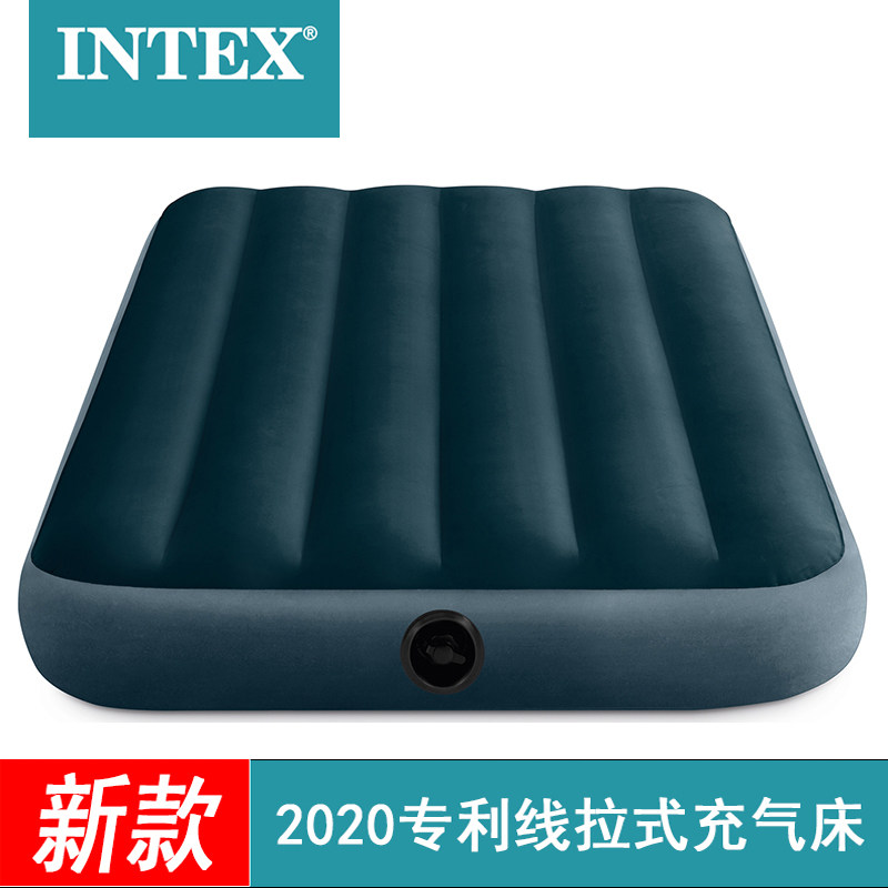 INTEX air mattress Inflatable mattress Double household thickened single folding bed Outdoor lunch break simple portable bed
