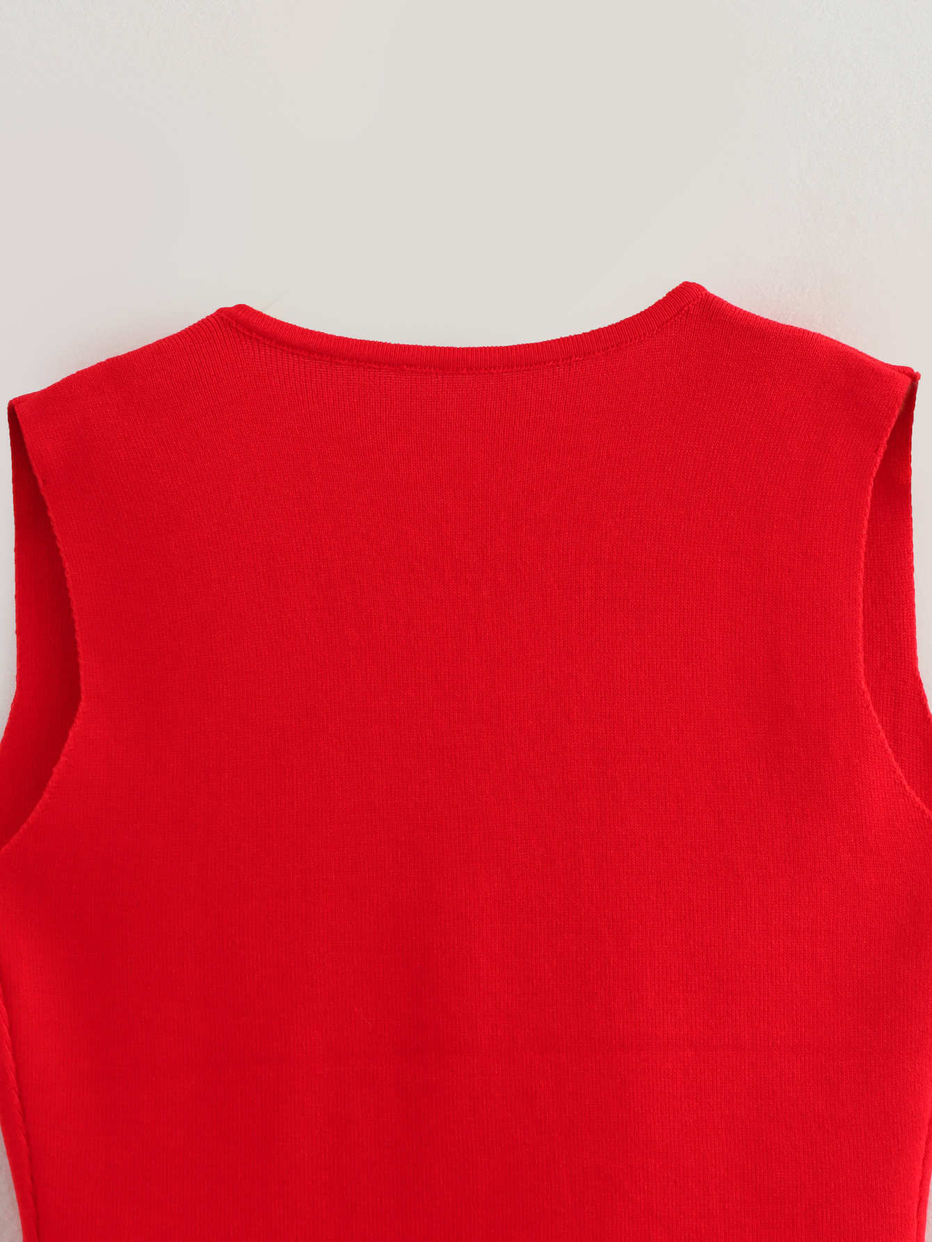 Женская жилетка kaslead 新款 女装 欧美风时尚简约金色纽扣饰针织背心式上衣