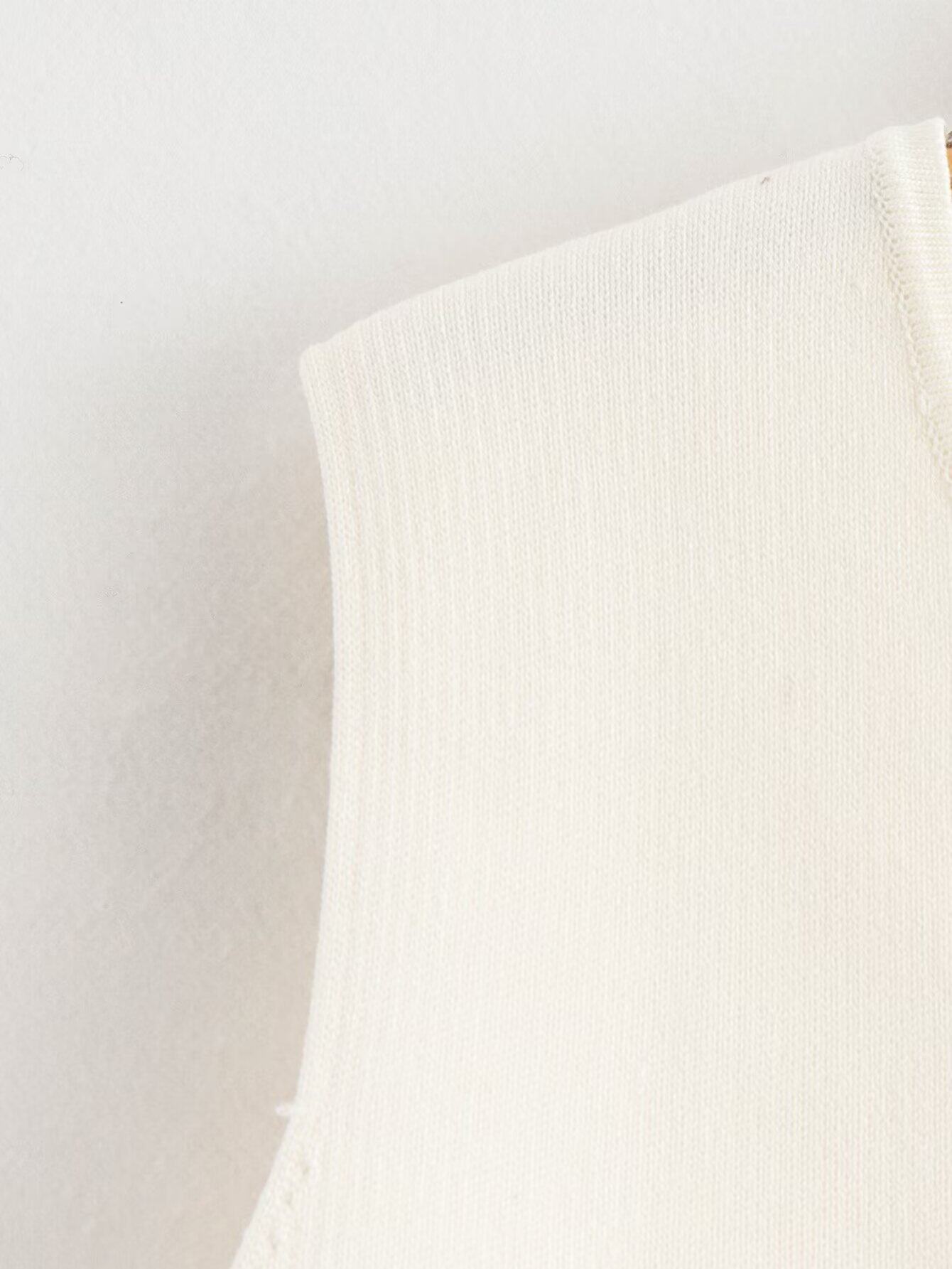 Женская жилетка kaslead 新款 女装 欧美风时尚简约金色纽扣饰针织背心式上衣