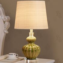 American ceramic table lamp Bedroom bedside lamp Nordic simple modern creative European pastoral warm bedside table Household