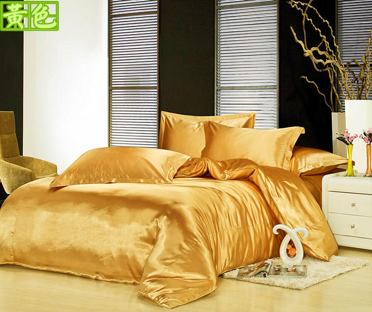 200 ngày lụa đích thực màu rắn lụa quilt cover mảnh duy nhất băng lụa quilt cover giường đôi duy nhất 1.5 giường 笠 mùa hè