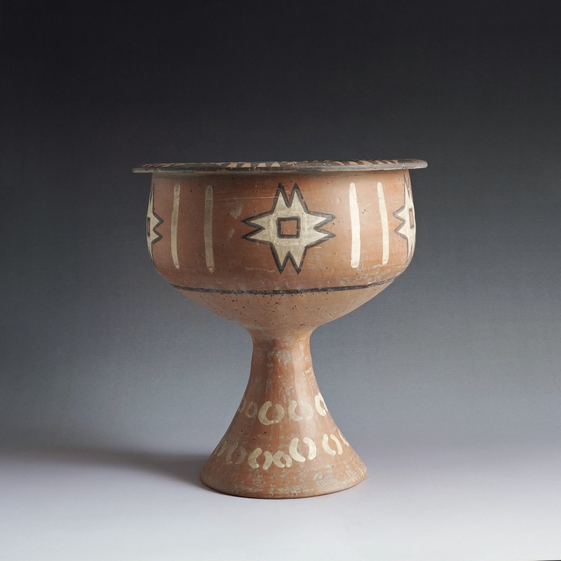 New Stone Age Dawenkou Culture Antique Octagonal Star Pattern Colored Pottery Bean, Shandong Tai'An Specialty Craft Pottery Ornament New Stone Age Dawenkou Culture Antique Octagonal Star Pattern Colored Pottery Bean, Shandong Tai'An Specialty Craft Pottery Ornament
