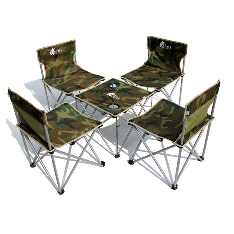 Wild Man Outdoor Portable Folding Table And Chairs Camper Camper Camping Self Driving Tours Casual Chair Sub Beach Fishing Chair