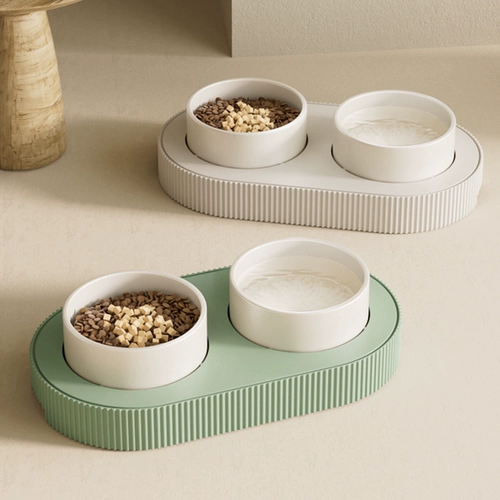 Керамическая двойная миска для домашних животных Teddy, корм для собак и резервуар для воды, закуски для котят и защита от воды, миска для риса шейного позвонка