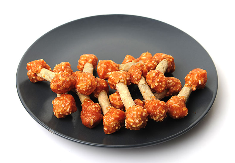 Gà Huayuan Gà Dumbbell Molar Rod 80g * 5 Làm sạch Răng Teddy Golden Retriever Dog Nhai Pet Snacks bán thức ăn cho chó