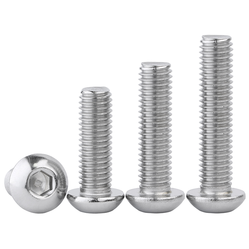 201 stainless steel semicircular head inner hexagonal screw disc head screw round cup bolt M3M4M5M6M8M10M12-Taobao
