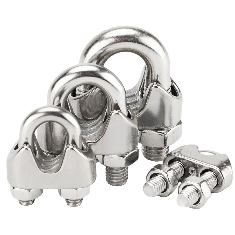 304 stainless steel wire rope clamping head U-shaped clamp steel wire clamp wire clamp wire clamp wire rope buckle steel wire clamp-Taobao