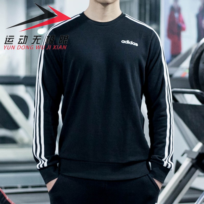 Áo len nam Adidas chính hãng 2019 Xuân mới Thể thao Áo thun cổ tròn giản dị DQ3083 S98804 áo nỉ uniqlo