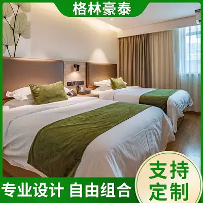 Greentree Inn Hotel furniture standard room full set Express hotel bed Custom hotel furniture bed standard room full set