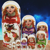 Matryoshka paint Imported from Russia 10 layers of characteristic ethnic handicraft wood products gift ornaments