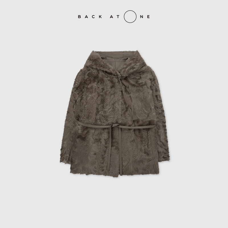 Backatone "Zhenyu Yunwen" Baby Lake Sheepskin One-Piece Hooded Jacket Bff-1Gc481K-K Backatone "Zhenyu Yunwen" Baby Lake Sheepskin One-Piece Hooded Jacket Bff-1Gc481K-K