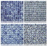 Керамическая печь становится мозаичной синей и белой современной минималистской сельской фоновой стеной гостиной туалетная кухня плитка плитка