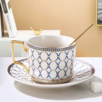 Eurostyle Delicate Coffee Cup Suit Home Ceramic With Spoon Saucer Tea Cup Creative Tea Tea Set Net Red Stirring Cup