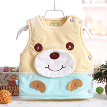  Winter baby vest vest pure cotton spring and autumn waistcoat infant boy female baby horse clip newborn coat thick