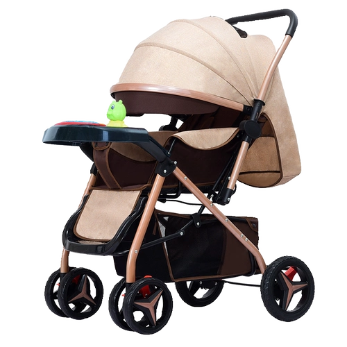 Детская складная прогулочная коляска с сидением для младенца, амортизация, можно сидеть и лежать, 6 лет