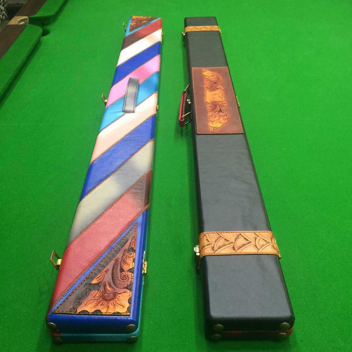 3 4 tables BALL LEVER THREE GROOVE LEVER CASE 2 LOAD BALL BOX GENUINE LEATHER CARVER PU ROD CASE DIVISION NOOK BLACK 89 BALL LEVER BOX