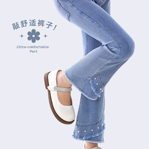 Летние детские штаны, весенние джинсовые штаны-клёш, подходит для подростков, в западном стиле, детская одежда