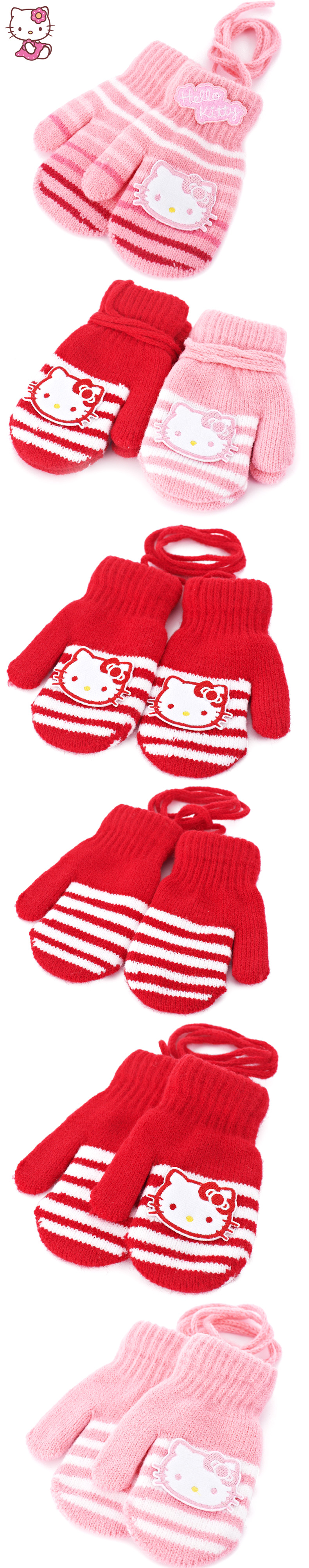 Gants pour fille HELLO KITTY en acrylique - Ref 2150304 Image 9