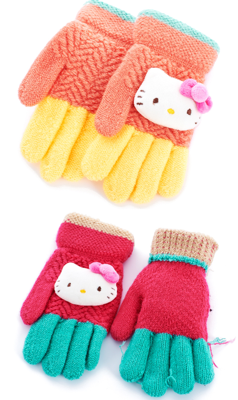 Gants pour fille HELLO KITTY en acrylique - Ref 2150326 Image 9