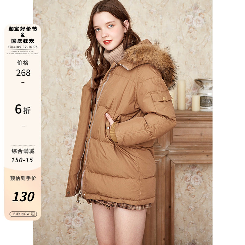 linjou Lingu 2022 Winter bread Thickened Cotton Clothes Small Sub Medium Long cotton clothes jacket Women down cotton-Taobao
