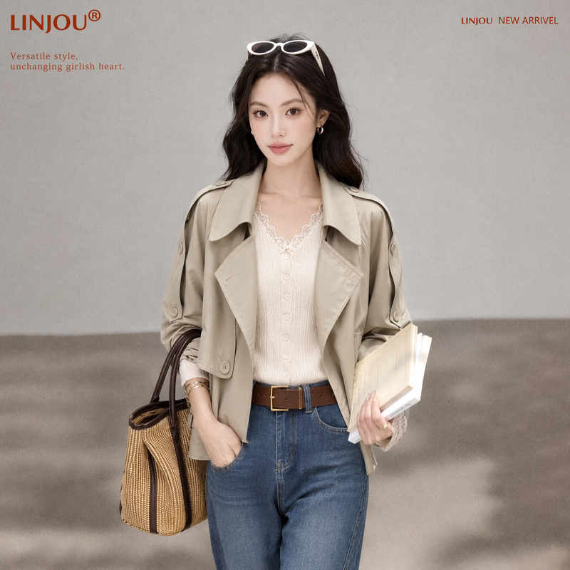 Lingjiu's "Brief Description of Dusty Light【8.19 Evening 8 Pm Limited Time Three-Day New Product Zone Buy 2 Items 20% off】Coat】 Lingjiu's "Brief Description of Dusty Light【8.19 Evening 8 Pm Limited Time Three-Day New Product Zone Buy 2 Items 20% off】Coat】