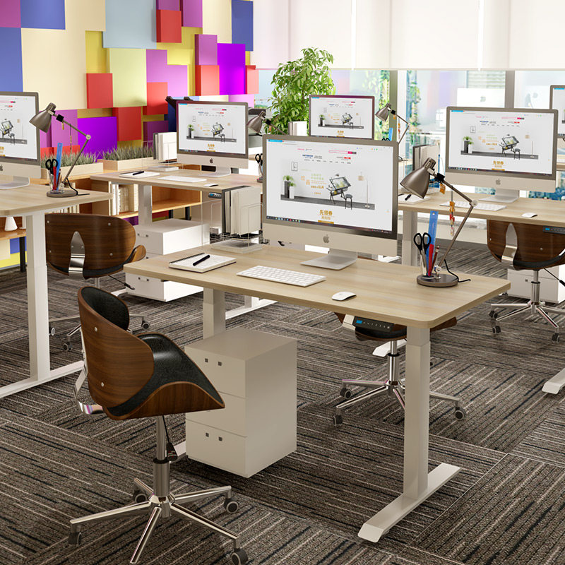Electric adjustable lifting desk stand upright computer desk Home intelligent desktop workbench book table