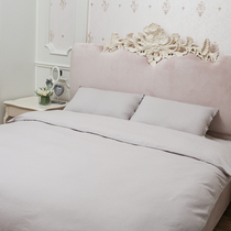 Foreign trade Original single-ins Nordic minimalist pure colour light grey bed linen cotton single cover pillowcase (3 pieces)