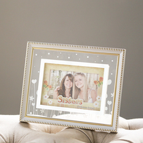 Modern simple and simple set of transparent flowers for home decorations European wedding photo glass frame