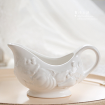 Christmas Grocery Wind Ceramics American Country Garden Fabric Garden Frame Carved Milk Cup