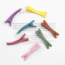 South Korea Ornaments Hair Accessories Headwear Children Cute Candy Color Lined Top Clip Side Clip Liu Sea Clip Cross Hairpin F9