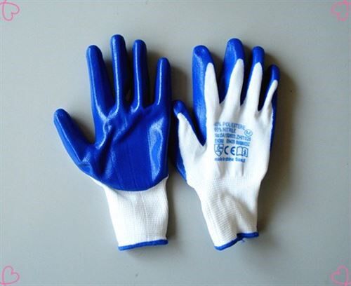 Glass-cup waterproof and anti-greaves gluten rubber gloves Raubao durable and abrasion-proof worksite Rubber cleaning male and female